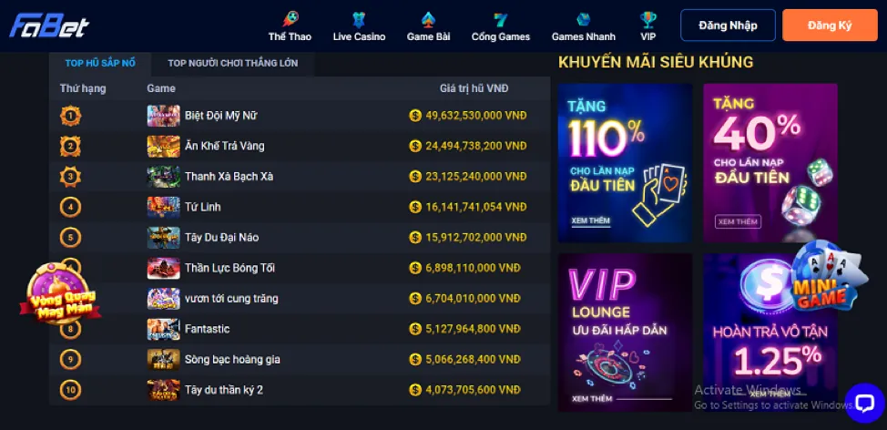 Banner khuyến mãi thể thao 36win info